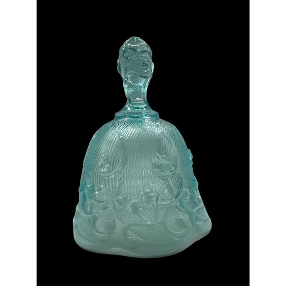 Fenton Blue Opalescent "Lily of‎ the Valley" Glass Bell #8265 *READ - Picture 1 of 5